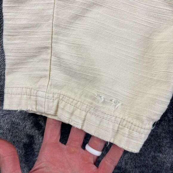 Free People Cargo Distressed Platoon Jogger Pants Pockets XS Button Fly Beige - Picture 5 of 15